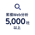 累積Web分析5,000社以上