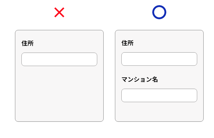 建物名の記入欄を分ける